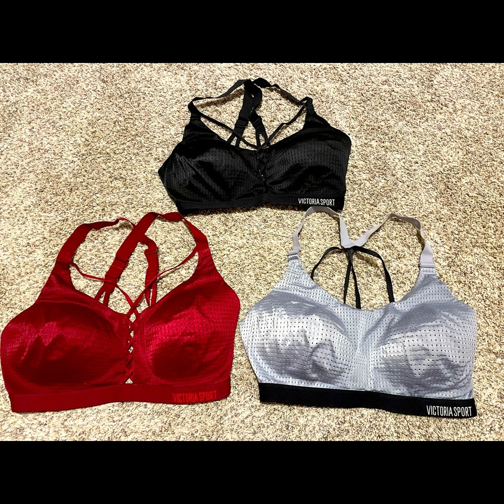 Victoria Secrets Sports bras. Set of 3. 34DD